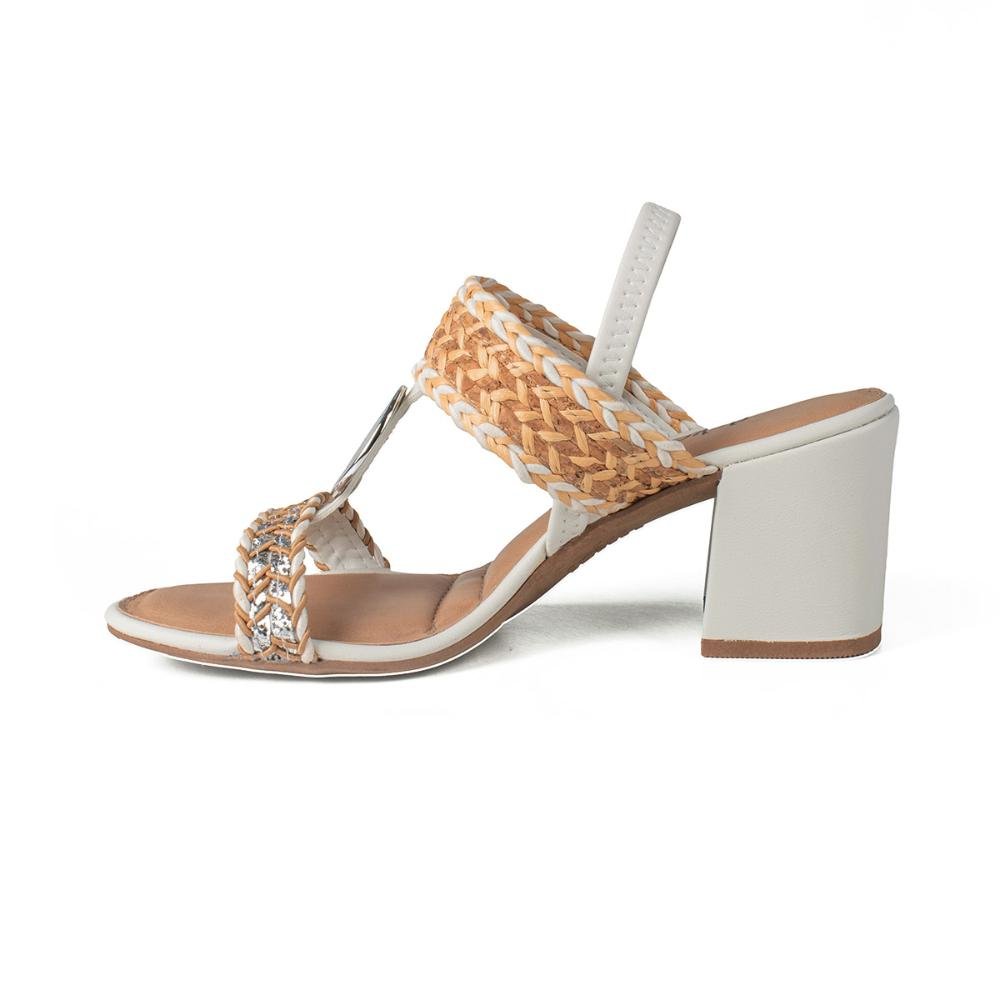 Sandália Dakota de Salto Bloco Y8471 Branco 3