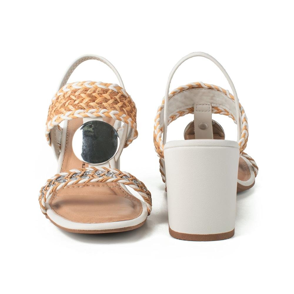 Sandália Dakota de Salto Bloco Y8471 Branco 5