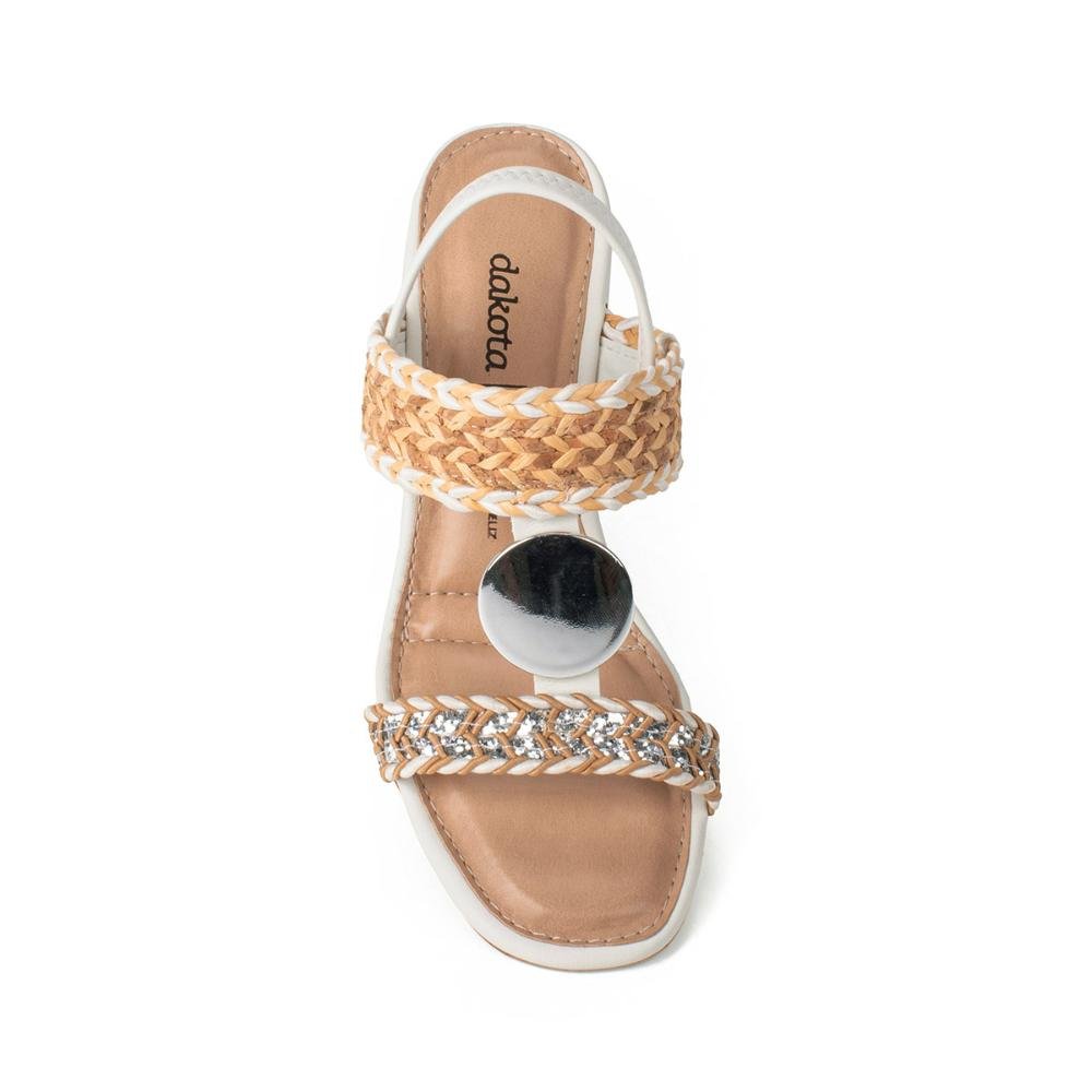 Sandália Dakota de Salto Bloco Y8471 Branco 6