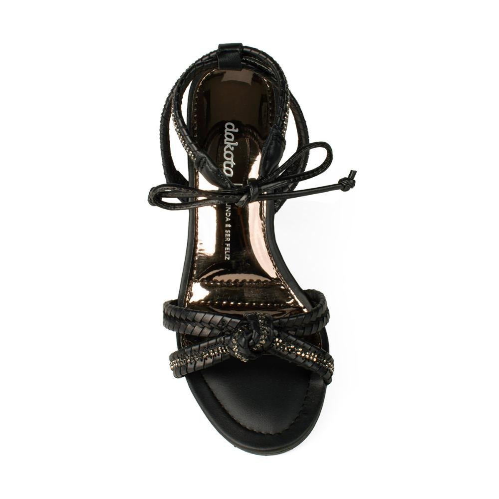 Sandália Dakota de Salto Bloco Y7931 Preto 6