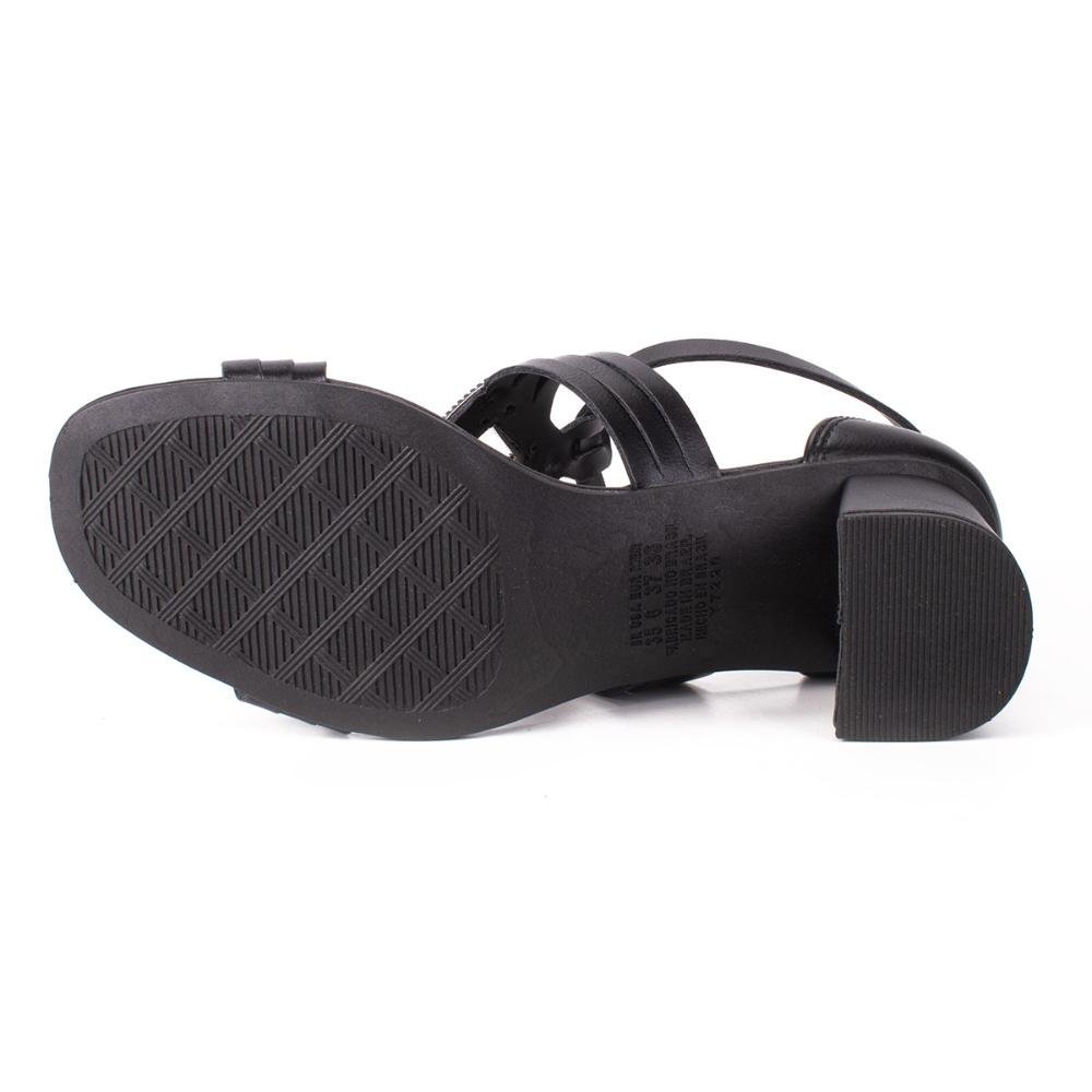 Sandália Dakota de Salto Bloco Y7962 Preto 4