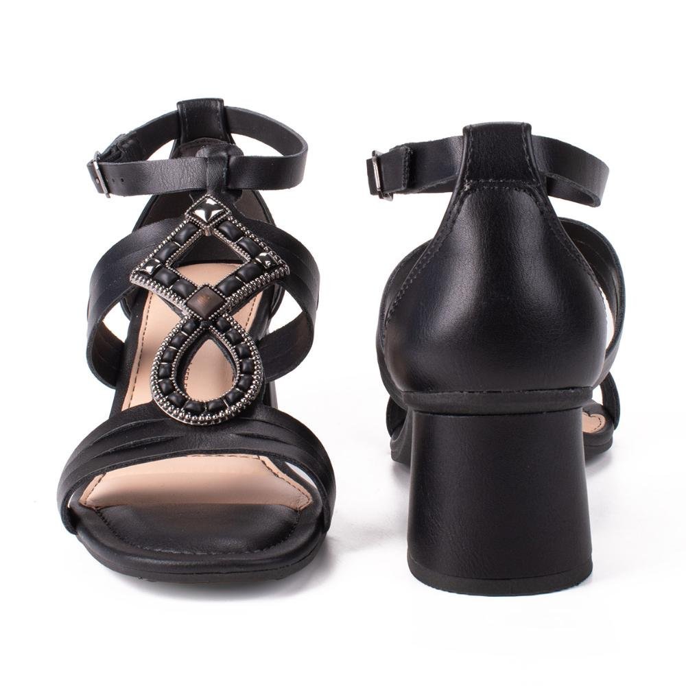 Sandália Dakota de Salto Bloco Y7962 Preto 5