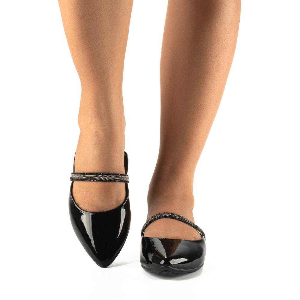 Mule Mississipi Em Verniz MC151 Preto 2