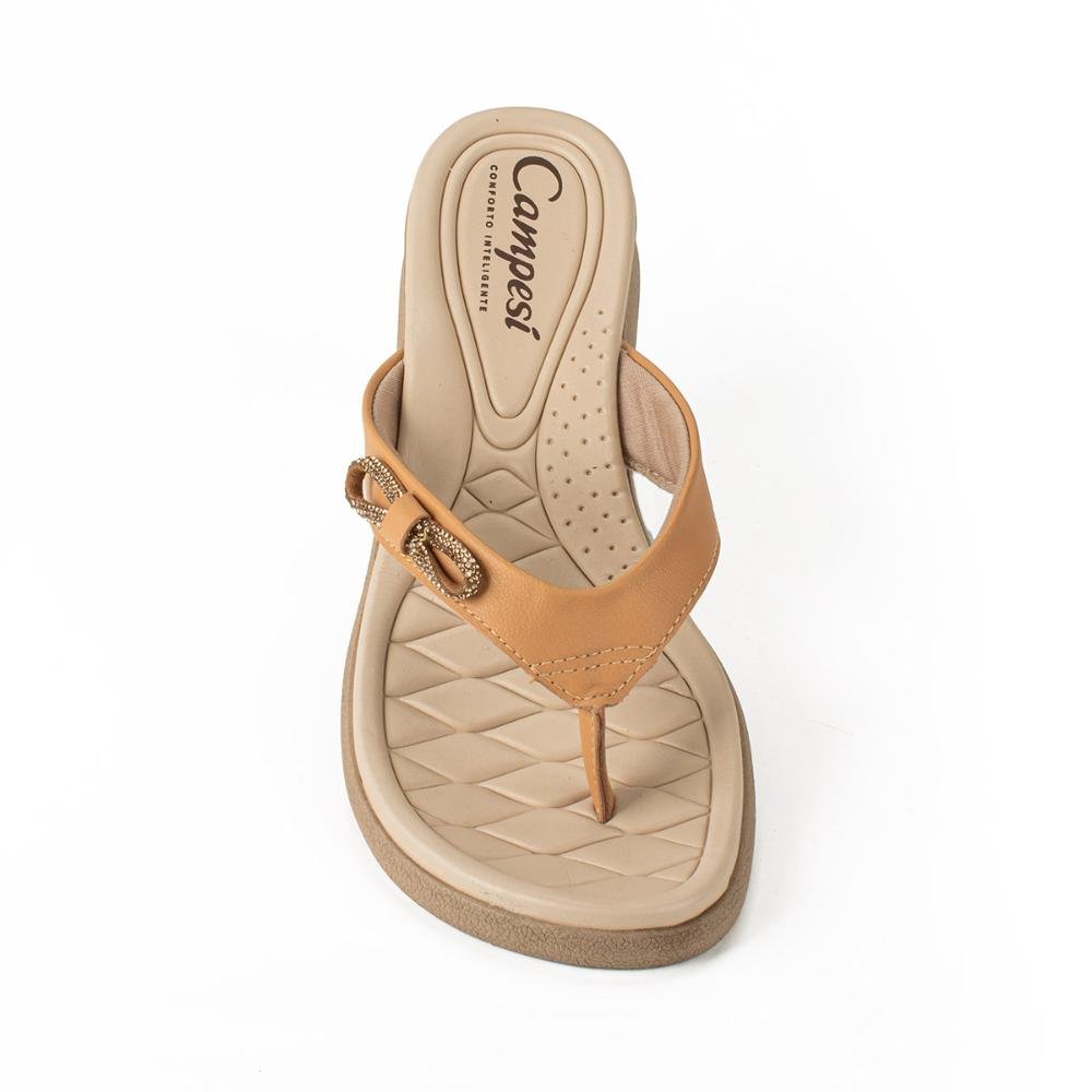 Chinelo Campesí Anabela L9719 Marrom 5