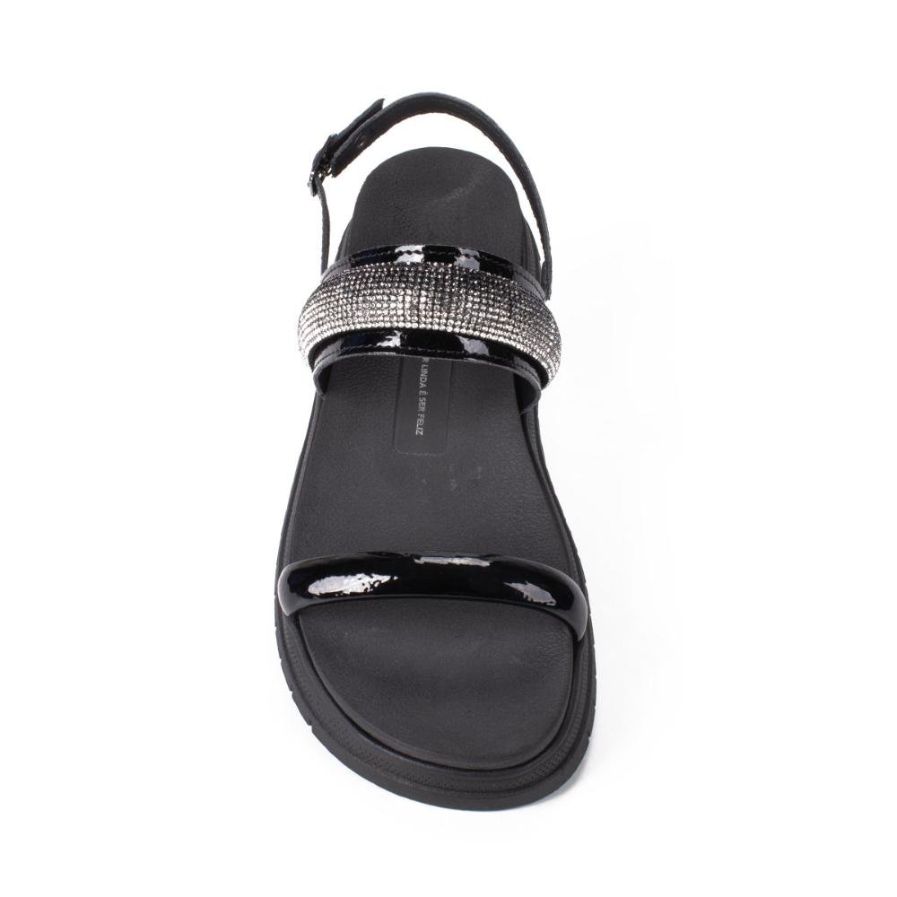 Sandália Dakota Flatform Com Brilhos Y7721 Preto 6