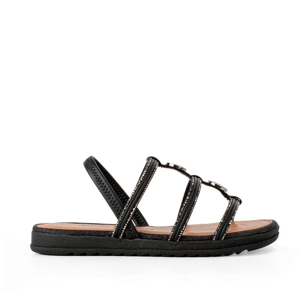 Sandália Dakota Flatform Metalizada Feminina Y7571 Preto 1