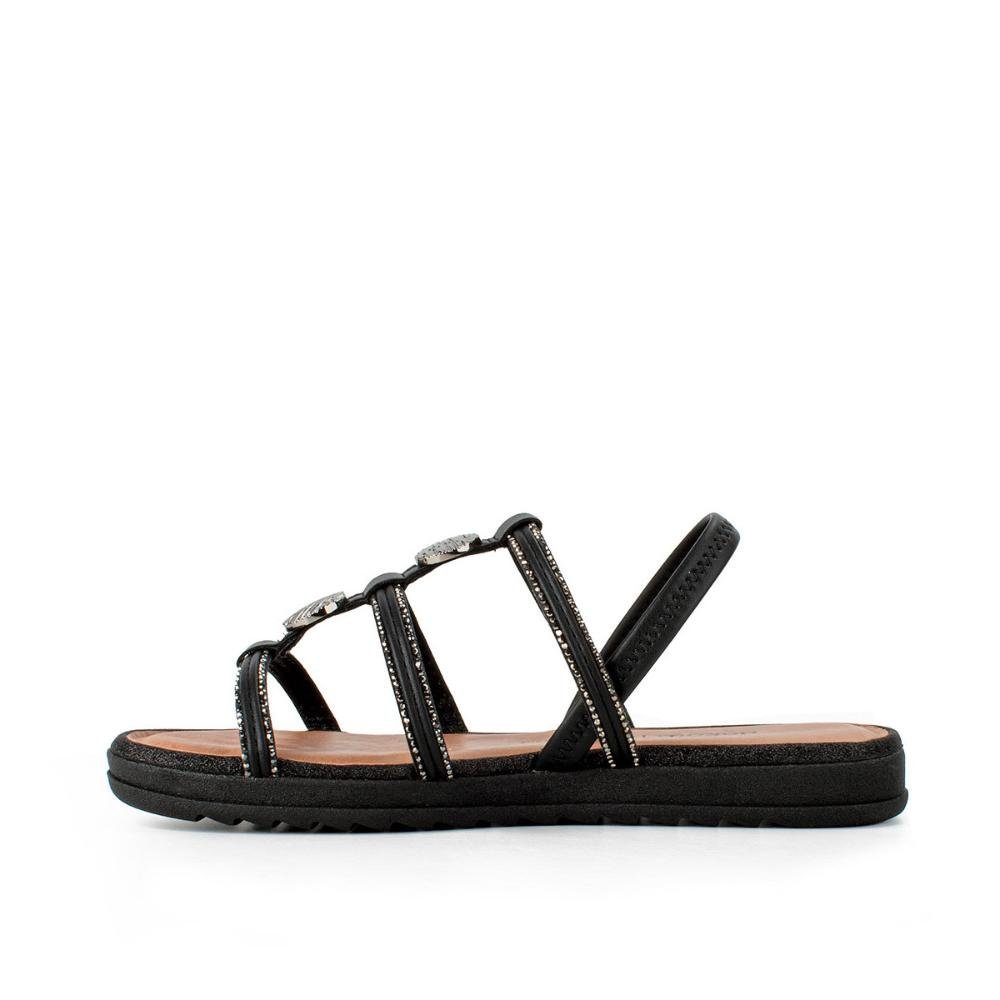 Sandália Dakota Flatform Metalizada Feminina Y7571 Preto 2