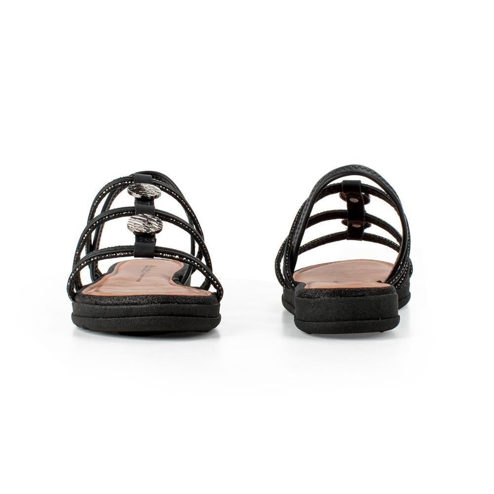 Sandália Dakota Flatform Metalizada Feminina Y7571 Preto 3