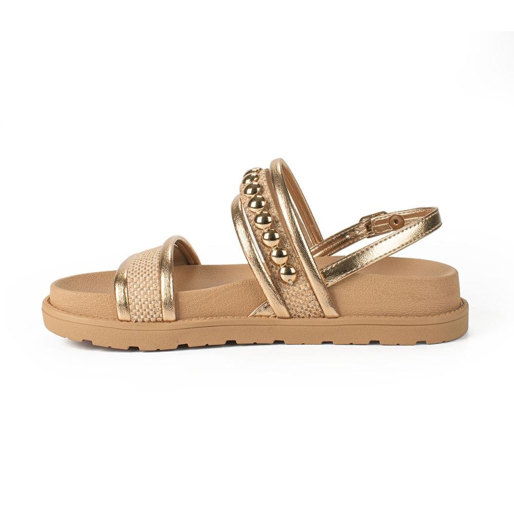 Sandália Dakota Flatform Metalizada Feminina Y7822 Dourado 3