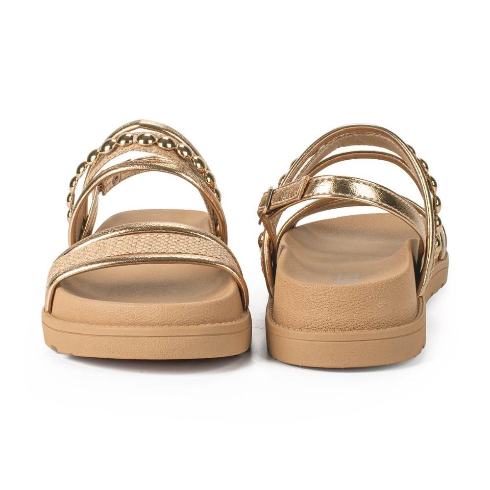 Sandália Dakota Flatform Metalizada Feminina Y7822 Dourado 4