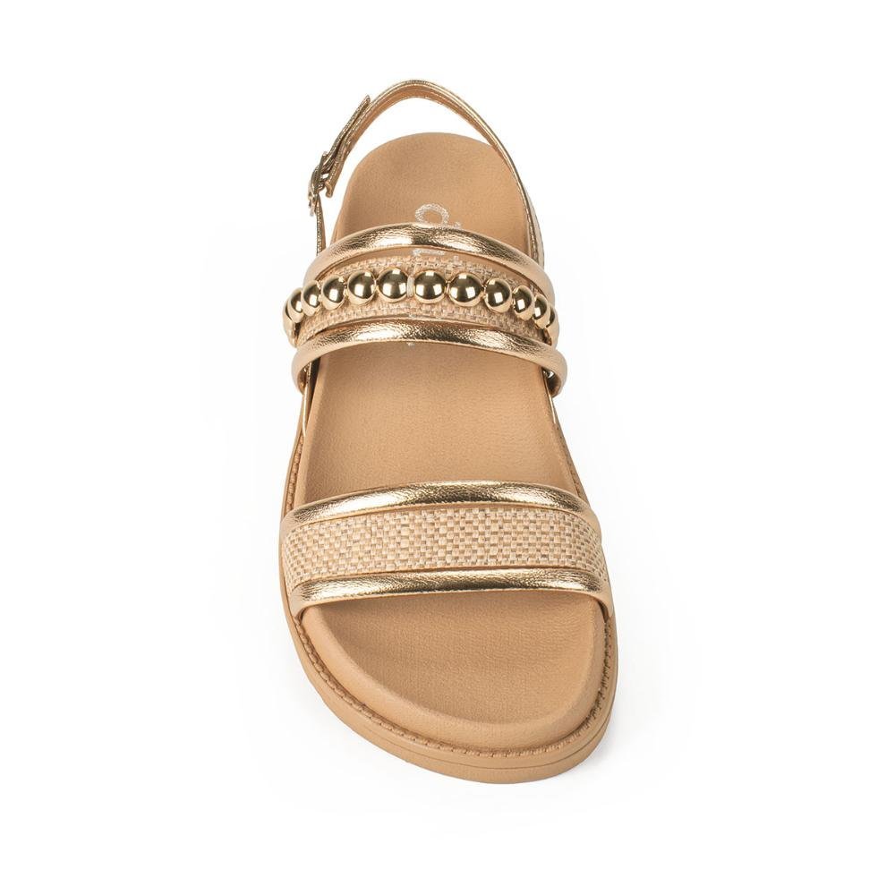 Sandália Dakota Flatform Metalizada Feminina Y7822 Dourado 6