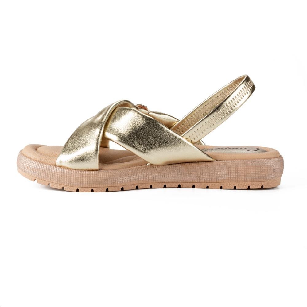 Sandália Campesí Flatform Metalizada CP181 Dourado 3