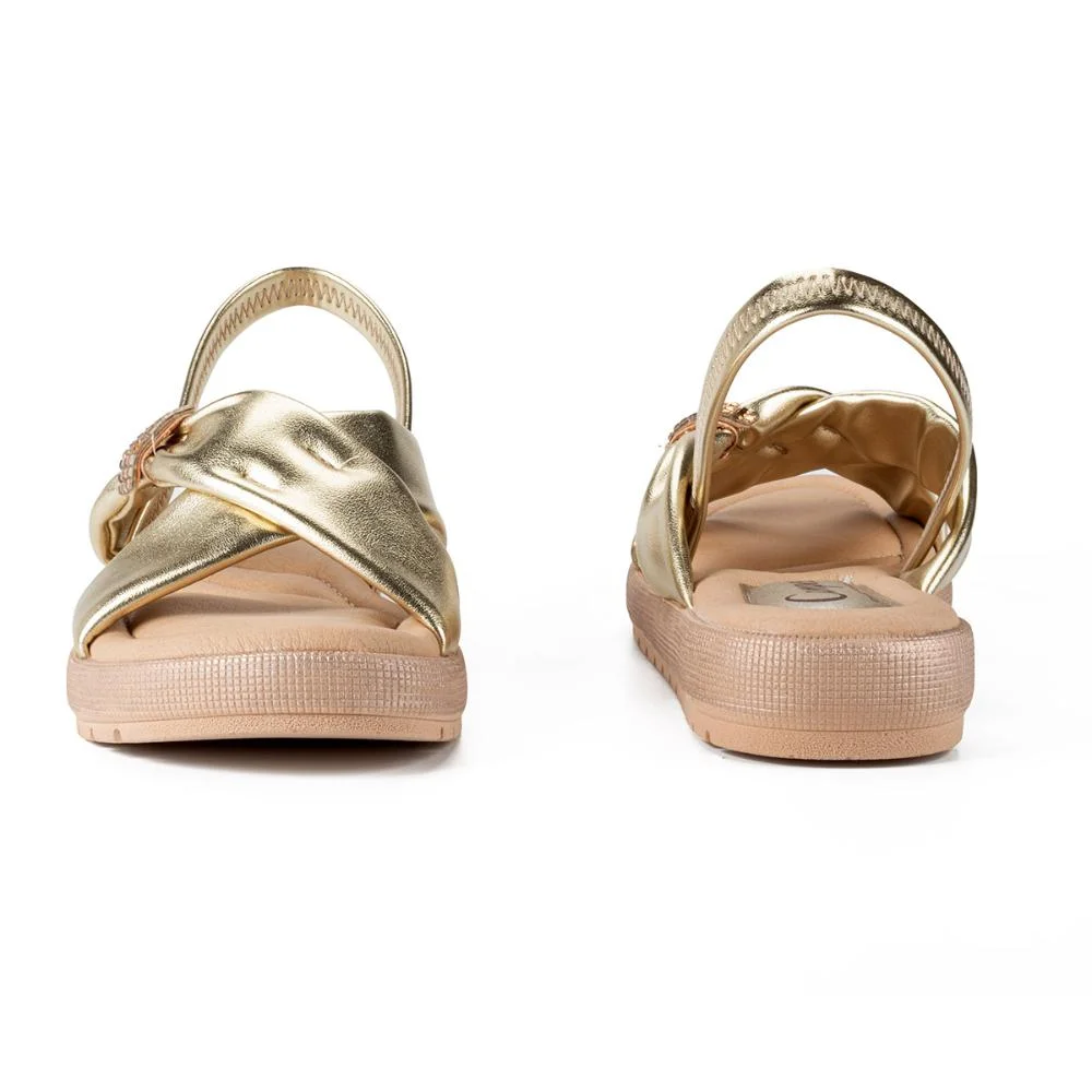 Sandália Campesí Flatform Metalizada CP181 Dourado 4