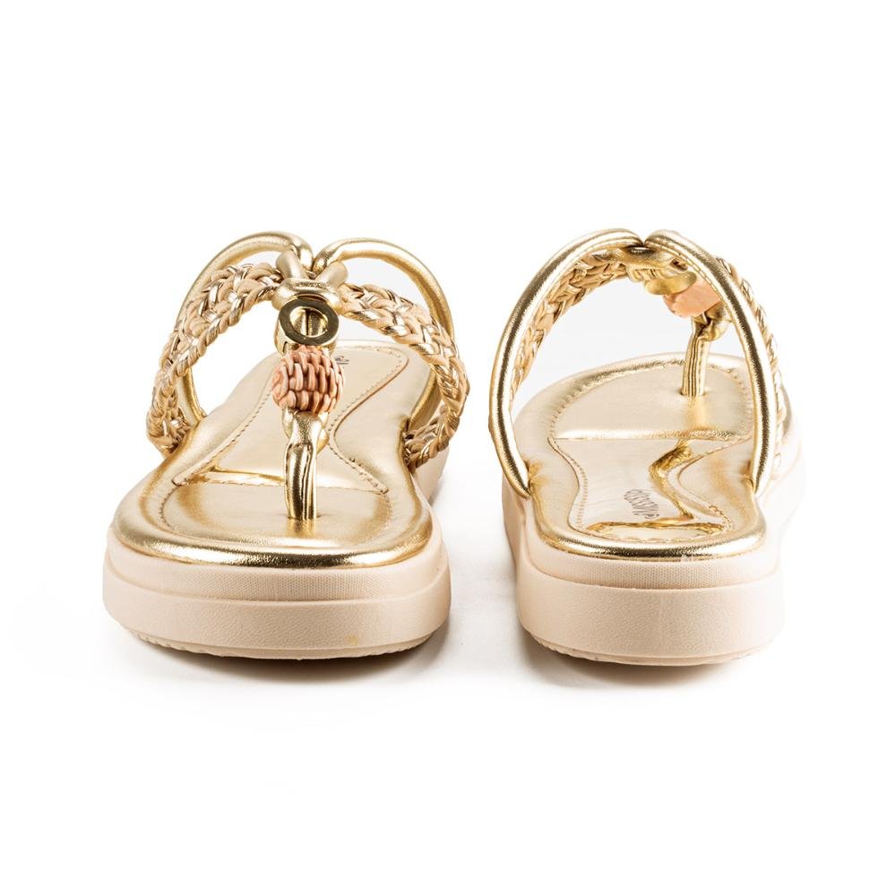 Chinelo Mississipi Flatform Metalizado MB084 Dourado 4