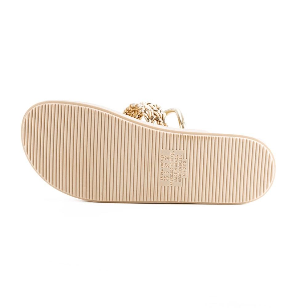 Chinelo Mississipi Flatform Metalizado MB084 Dourado 5