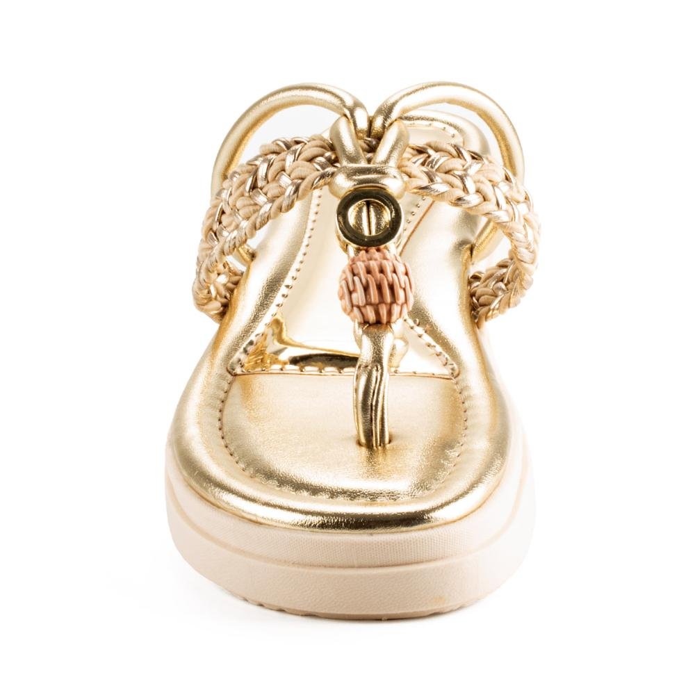 Chinelo Mississipi Flatform Metalizado MB084 Dourado 6