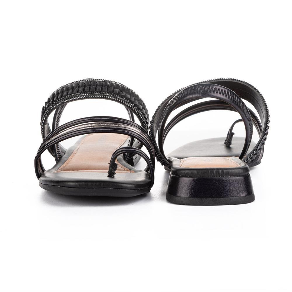 Sandália Mississipi de Salto Baixo MB203 Preto 4