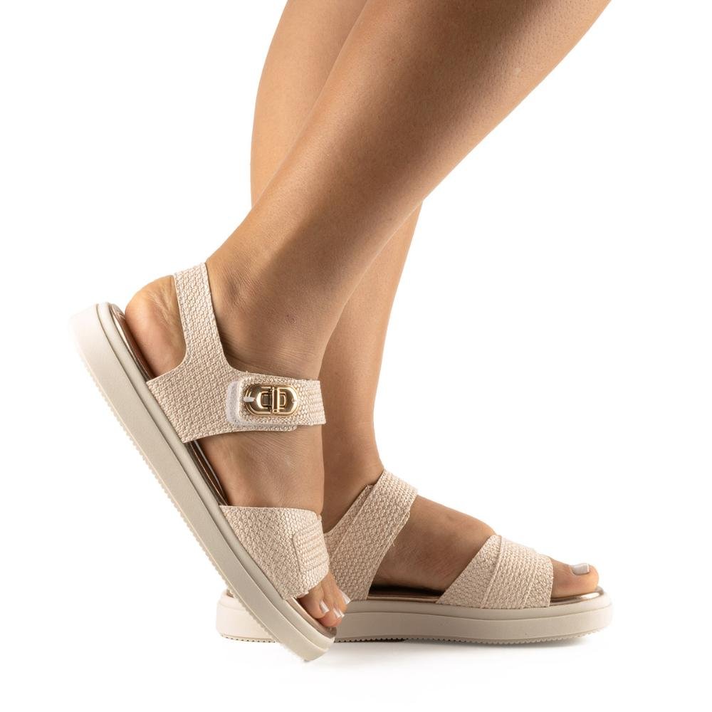 Sandália Mississipi Flatform MB523 Bege 2