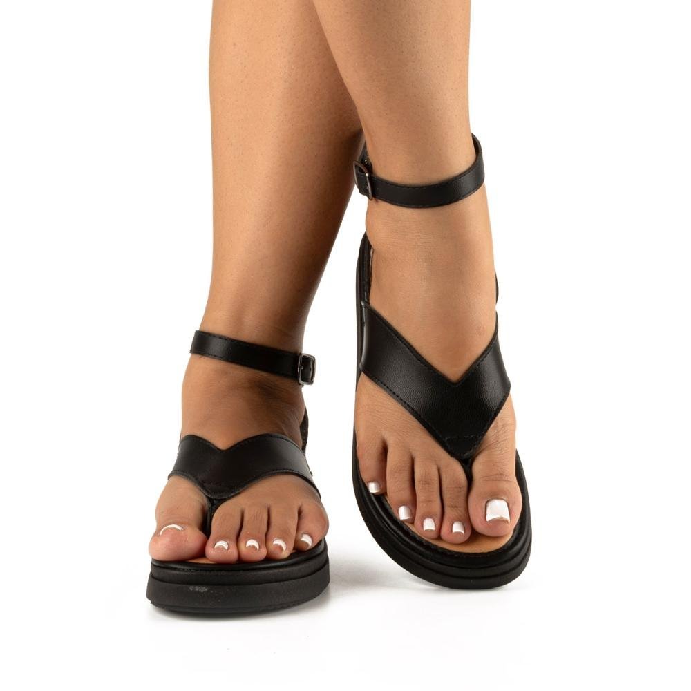 Sandália Mississipi Flatform Metalizada MB522 Preto 2