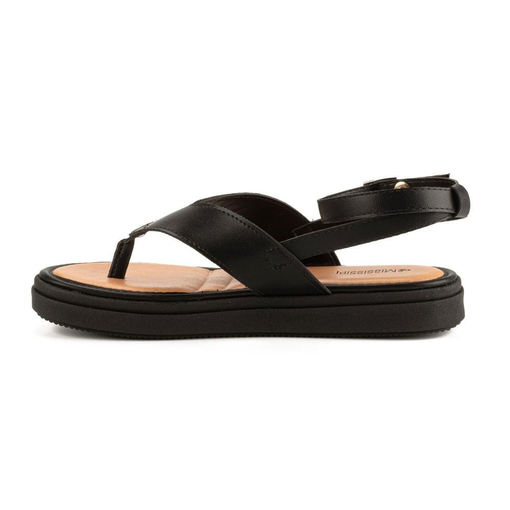 Sandália Mississipi Flatform Metalizada MB522 Preto 3