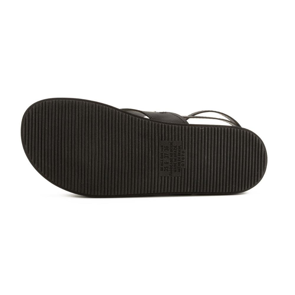 Sandália Mississipi Flatform Metalizada MB522 Preto 5