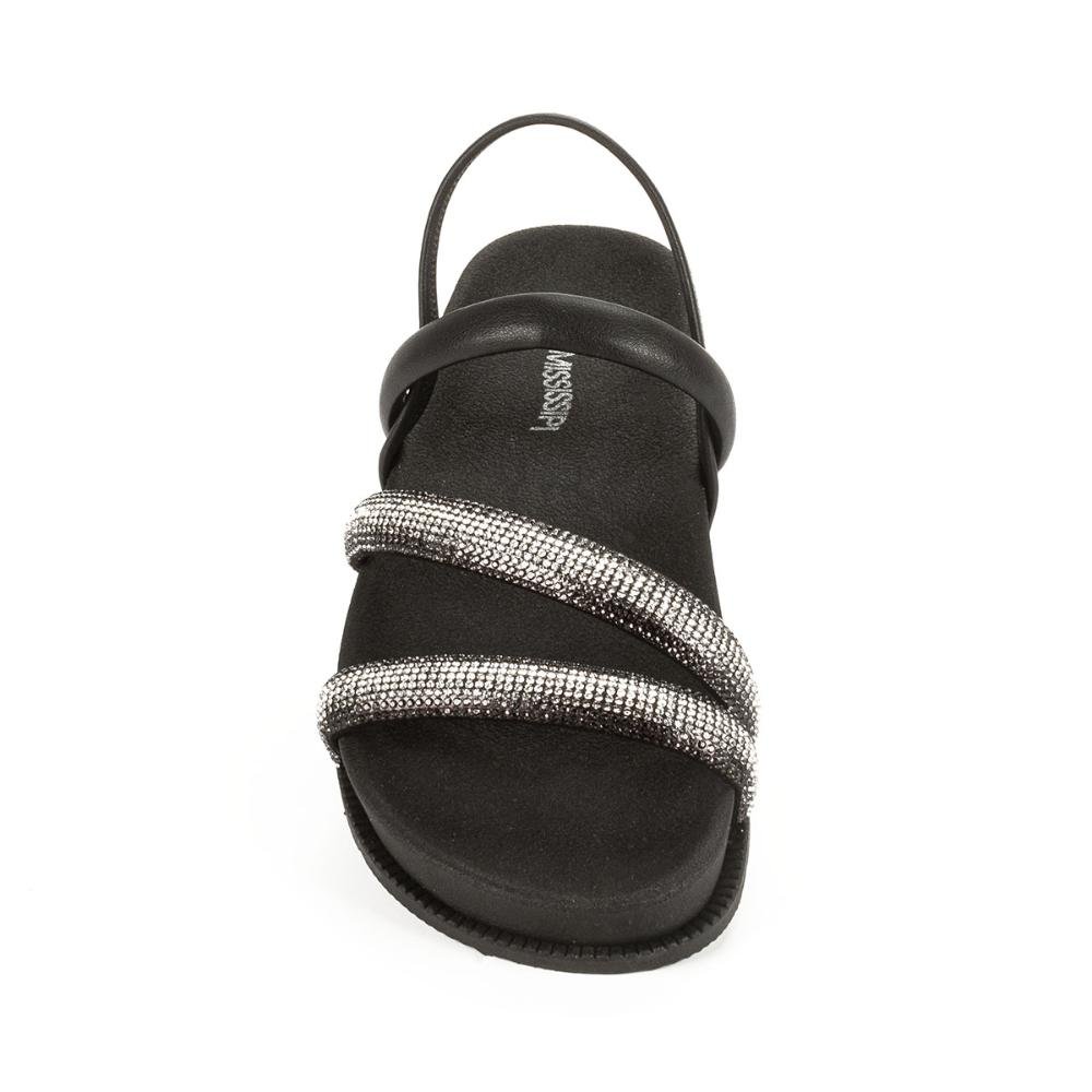 Sandália Mississipi Flatform Com Brilhos MB072 Preto 6
