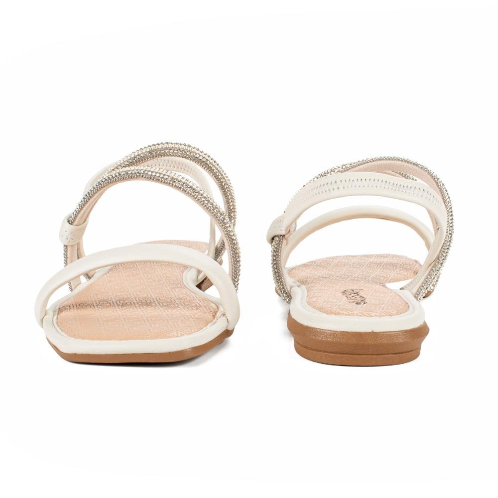 Sandália Mississipi Rasteira Metalizada MB752 Bege 4