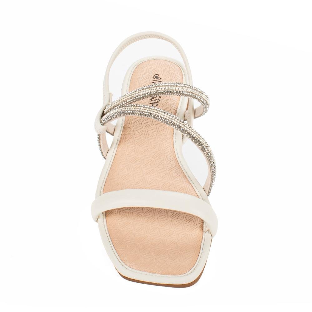 Sandália Mississipi Rasteira Metalizada MB752 Bege 6