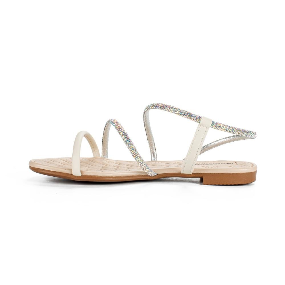 Sandália Mississipi Rasteira Metalizada MC431 Bege 3