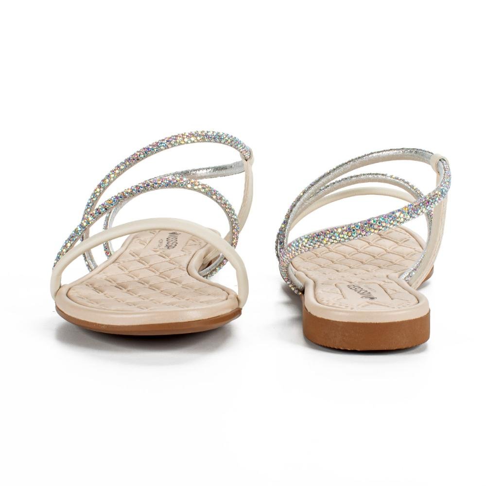 Sandália Mississipi Rasteira Metalizada MC431 Bege 4