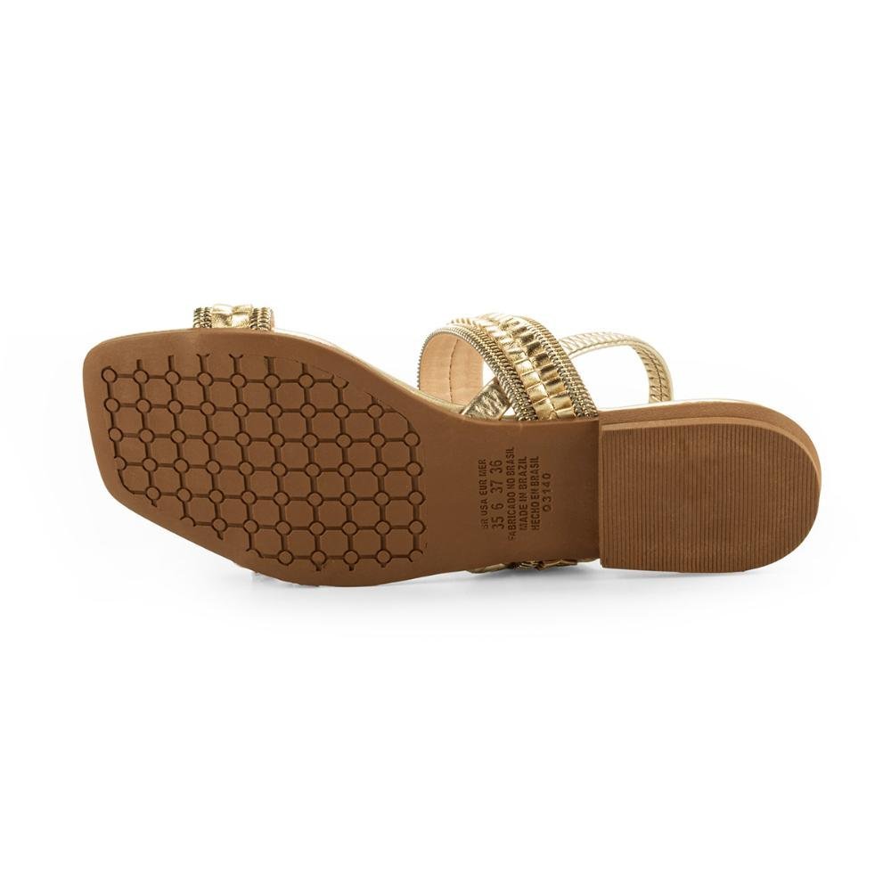 Sandália Mississipi Rasteira MB182 Dourado 5