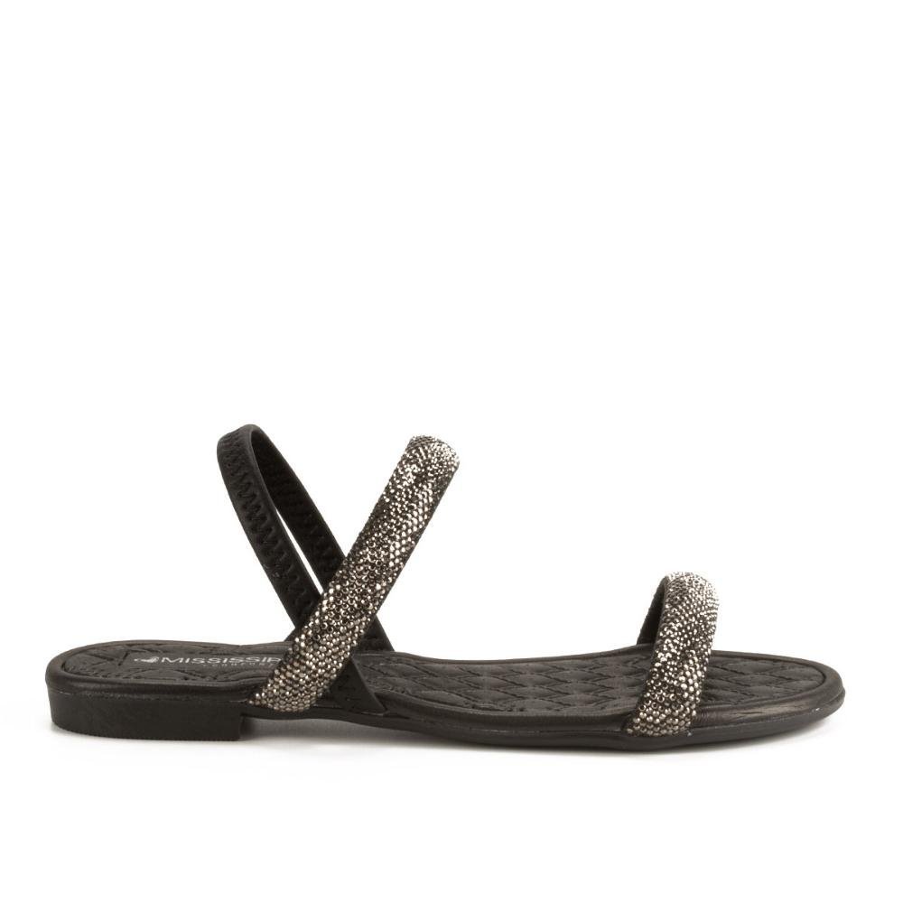 Sandália Mississipi Rasteira Com Brilhos Feminina MB282