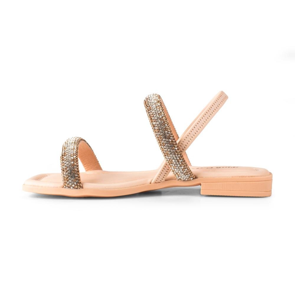 Sandália Pink Cat Infatil de Salto Baixo V4662 Bege 2