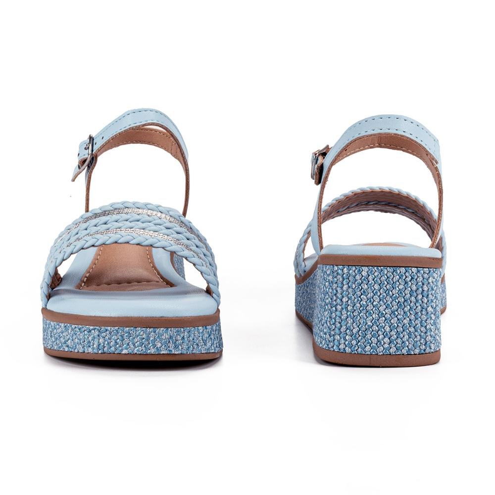 Sandália Pink Cats Infantil Anabela V4701 Azul 3