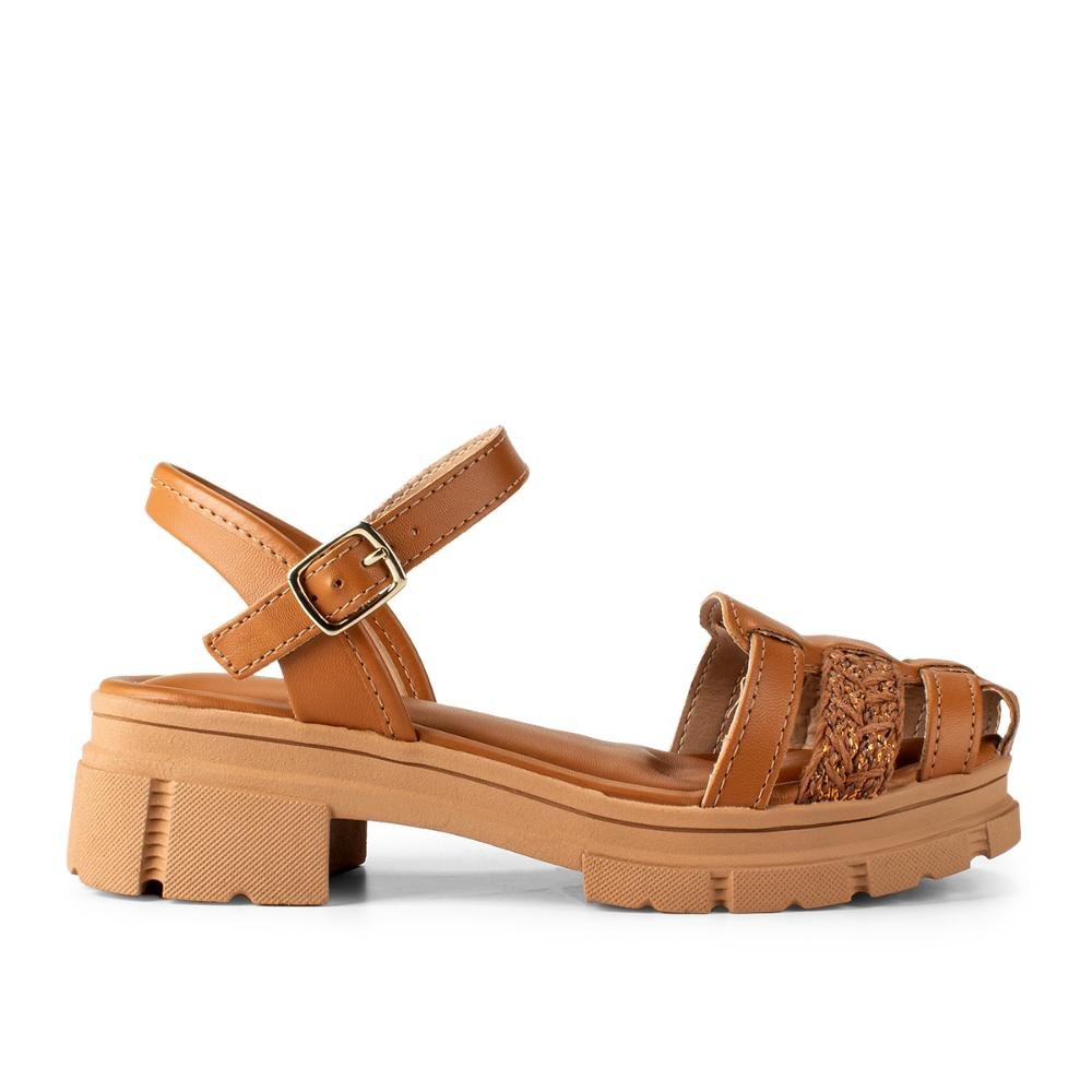 Sandália Pink Cats Infantil de Salto Bloco V4711