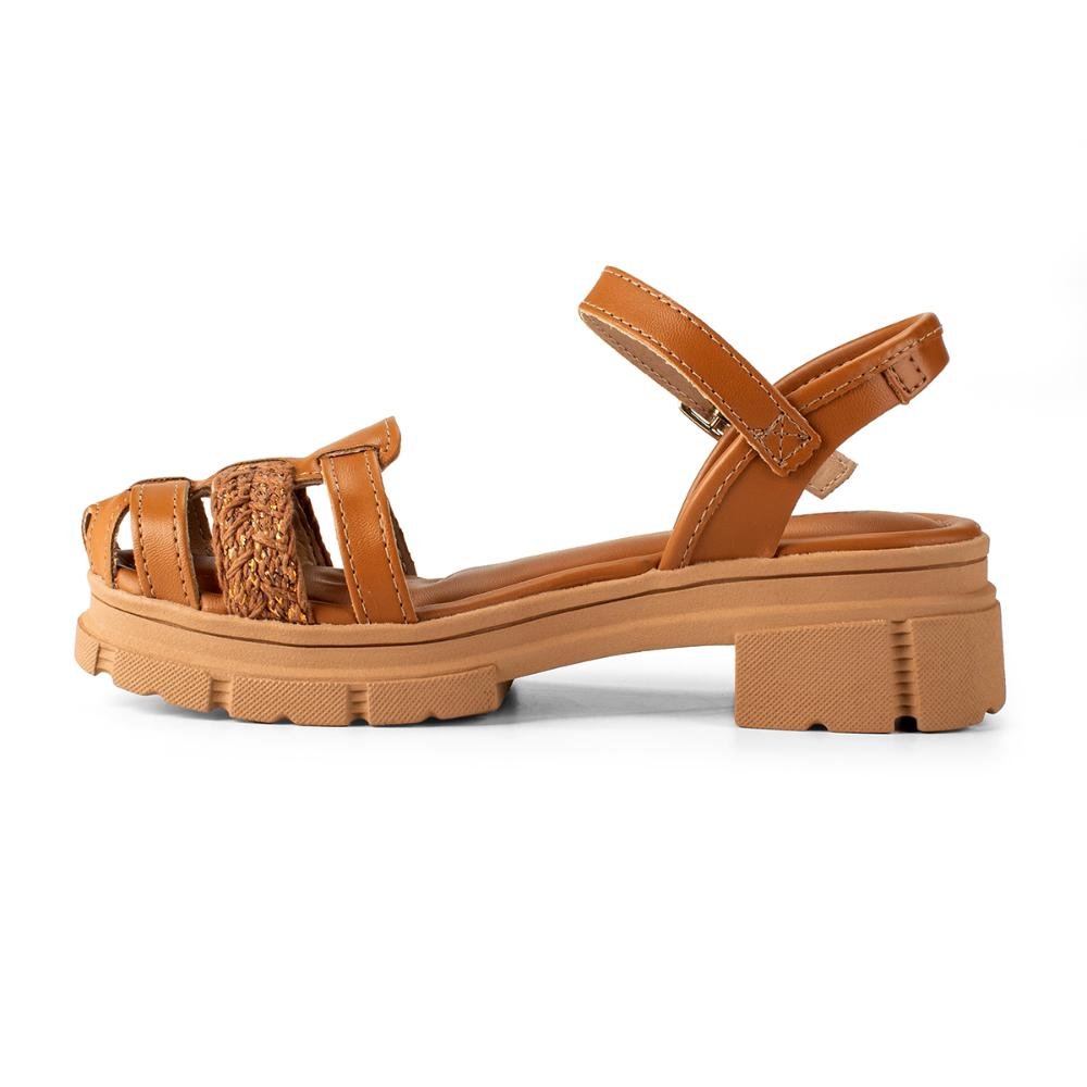 Sandália Pink Cats Infantil de Salto Bloco V4711 Marrom 2