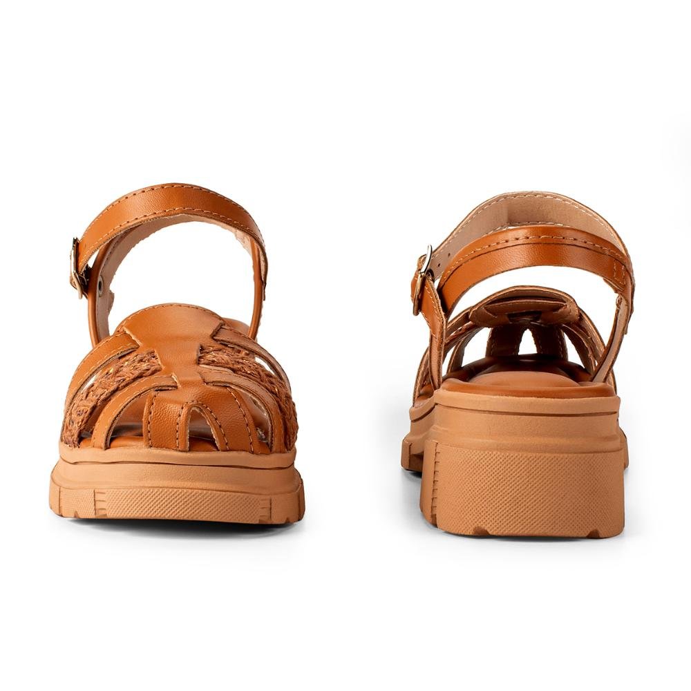 Sandália Pink Cats Infantil de Salto Bloco V4711 Marrom 4