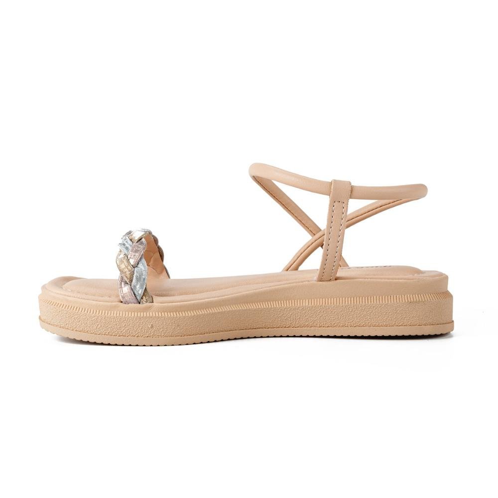 Sandália Pink Cats Infantil Flatform V4422 Bege 2