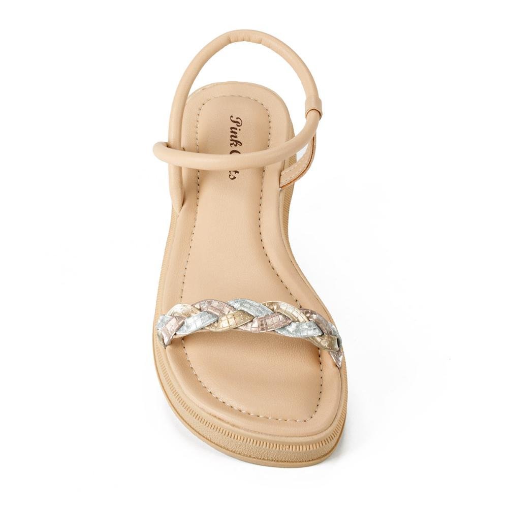 Sandália Pink Cats Infantil Flatform V4422 Bege 5