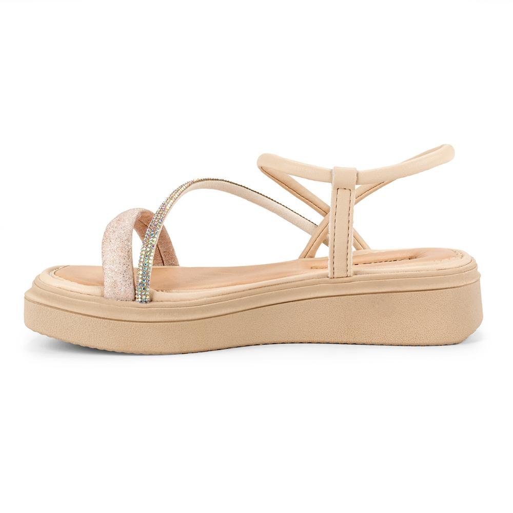Sandália Pink Cats Infantil Flatform V4691 Bege 2