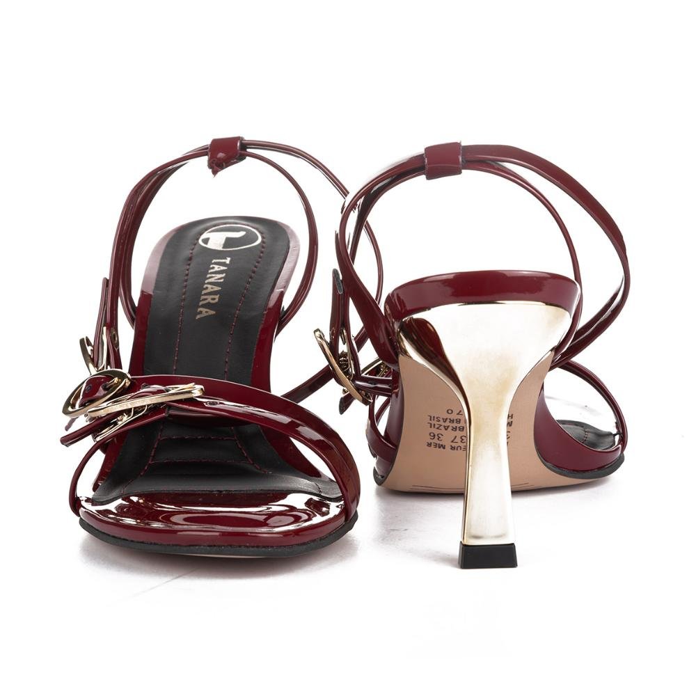 Sandália Tanara de Salto Alto T8672 Vermelho 4