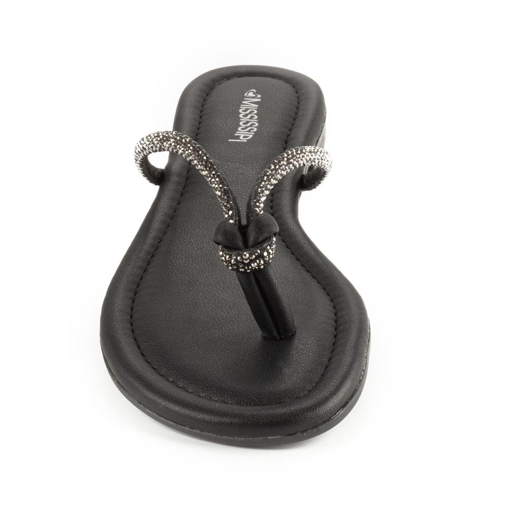 Chinelo Mississipi Com Brilhos MC011 Preto 6