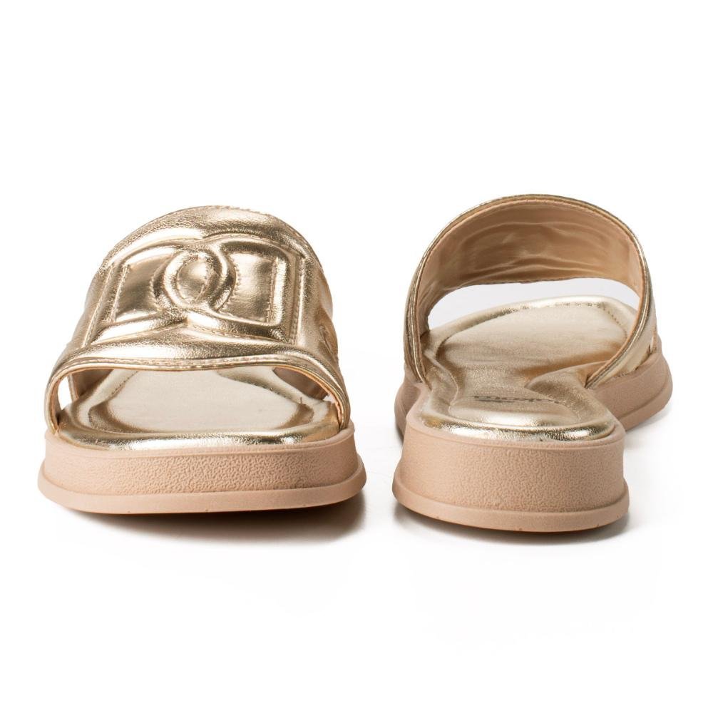 Slide Dakota Flatform Metalizado Feminino Y7611 Ouro 5