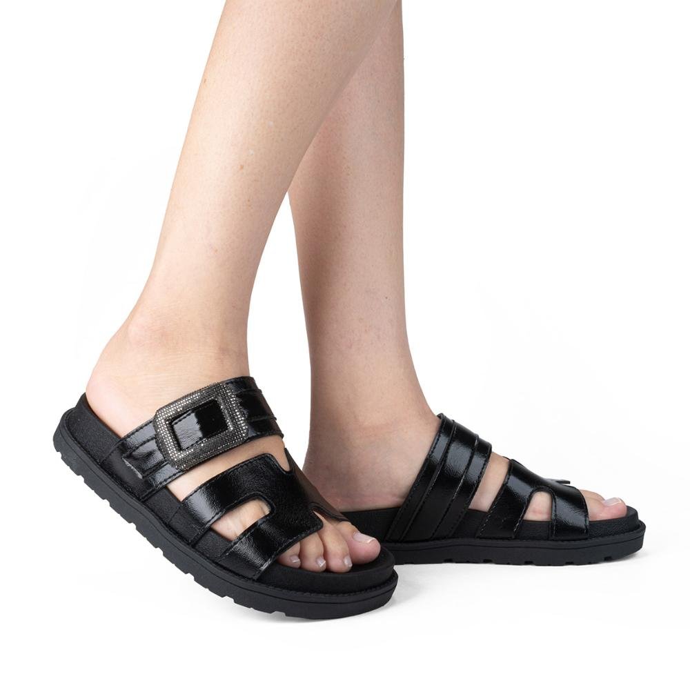 Slide Dakota Flatform Metalizado Y7823 Preto 2