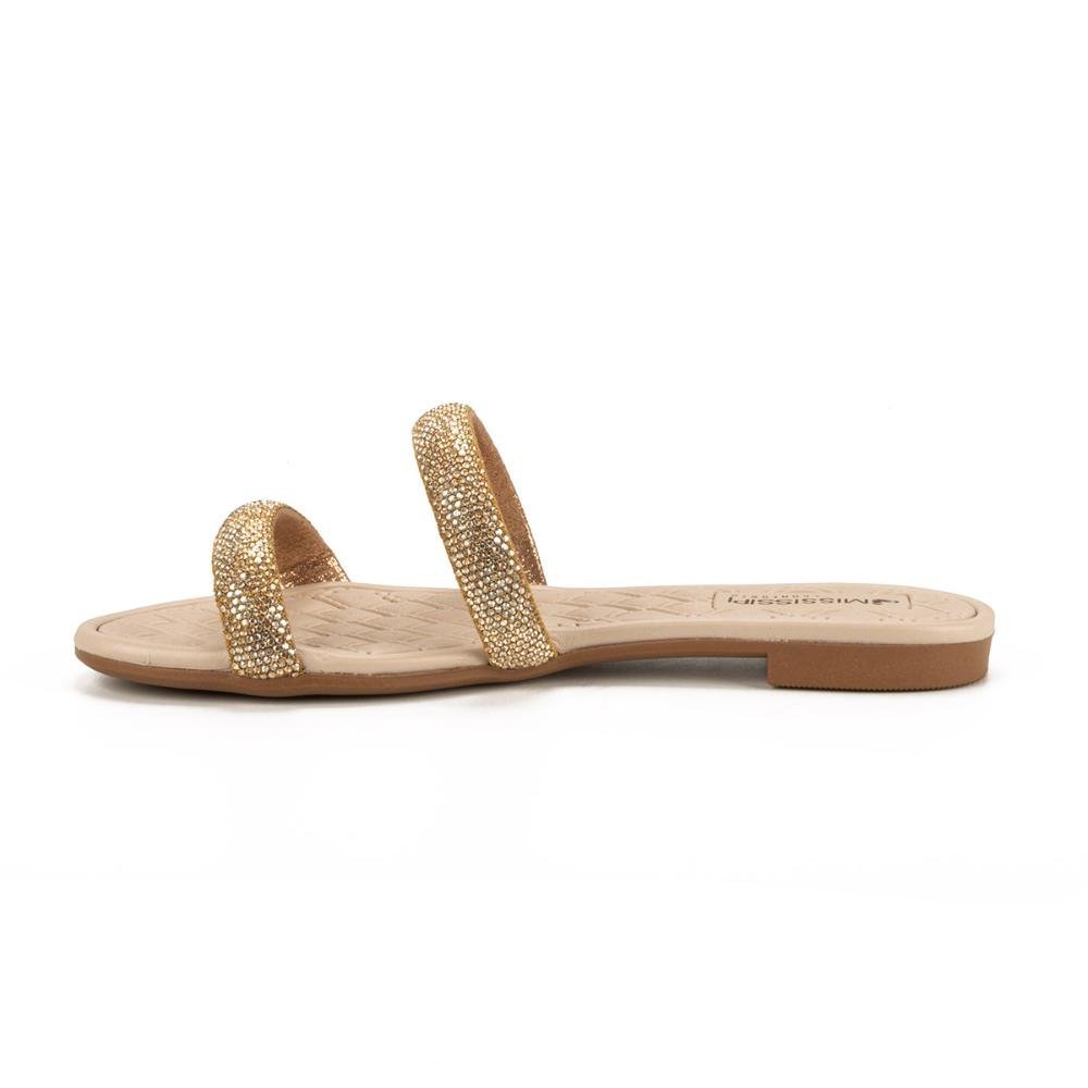 Slide Mississipi Com Brilhos Feminino MB281 Bege 3