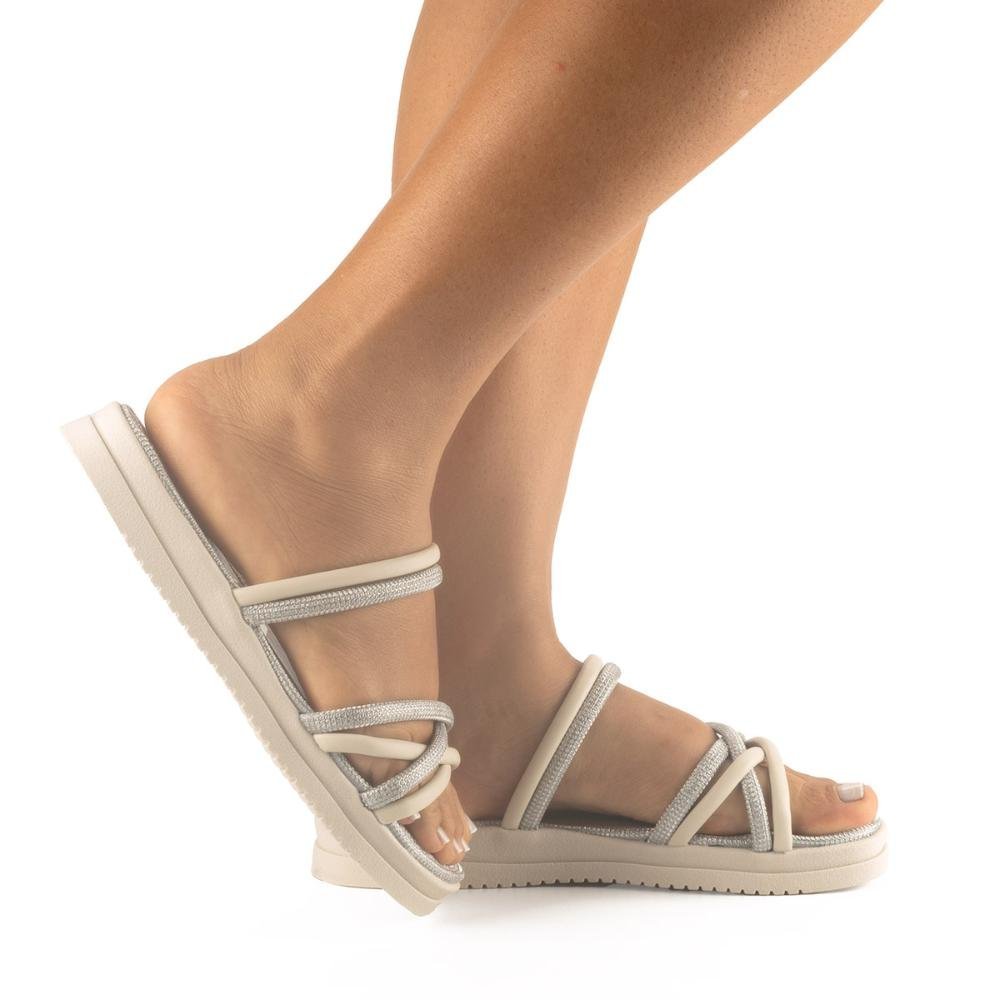 Slide Mississipi Flatform Feminino MB221 Off White 2