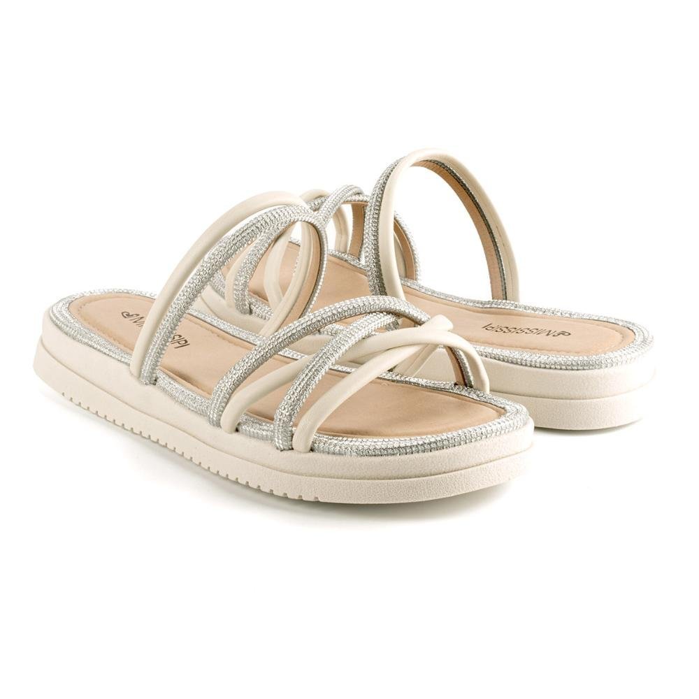 Slide Mississipi Flatform Feminino MB221 Off White 6