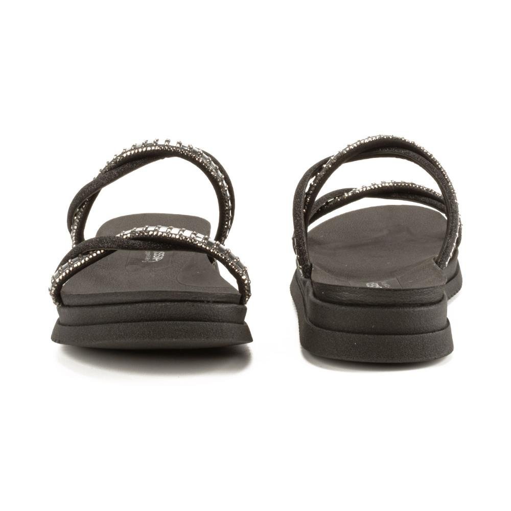 Slide Mississipi Flatform Com Brilhos Feminino MB301 Preto 4