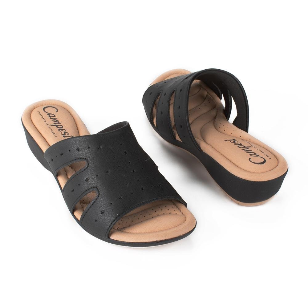 Tamanco Campesí Anabela Feminino CP463 Preto 7