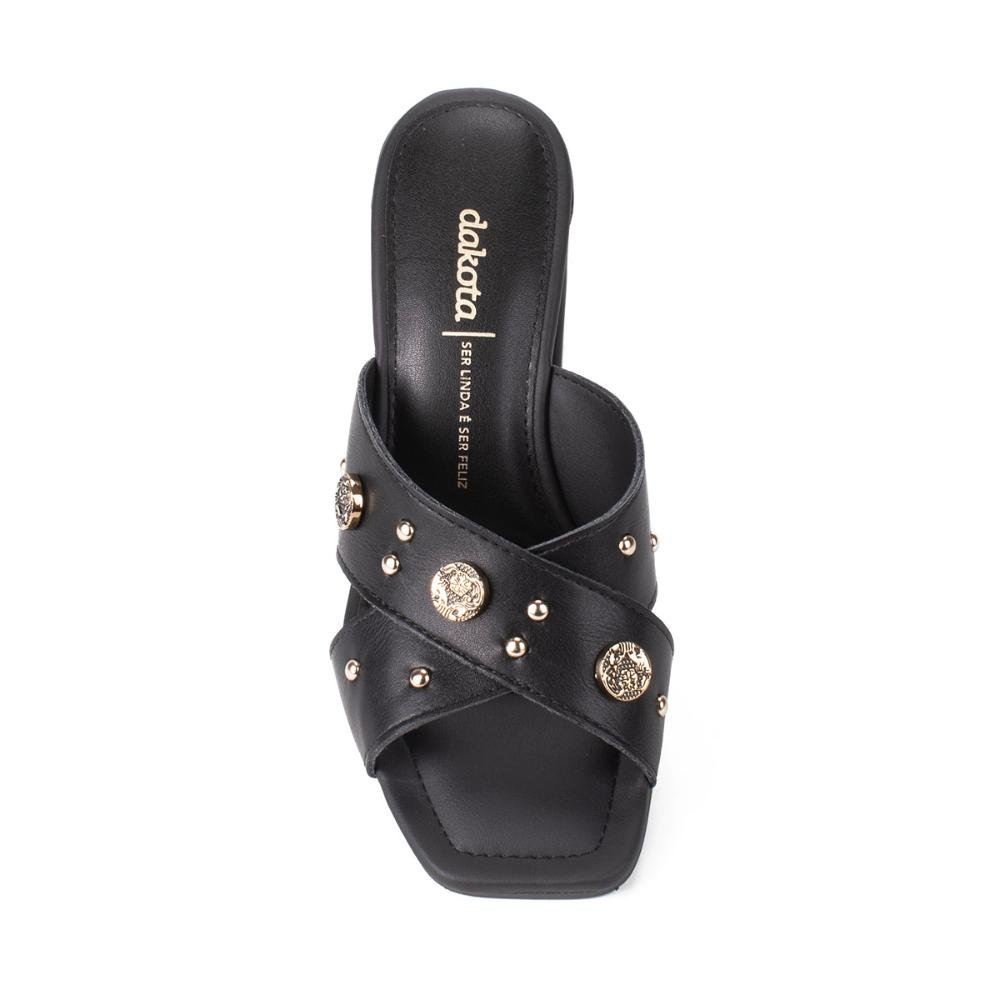 Tamanco Dakota de Salto Bloco Y8281 Preto 6